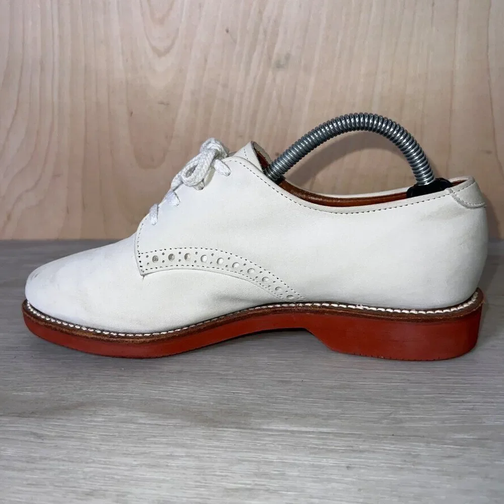Brooks Brothers Cream Suede Oxfords W3005 Women's 6.5 (Narrow AA)‎